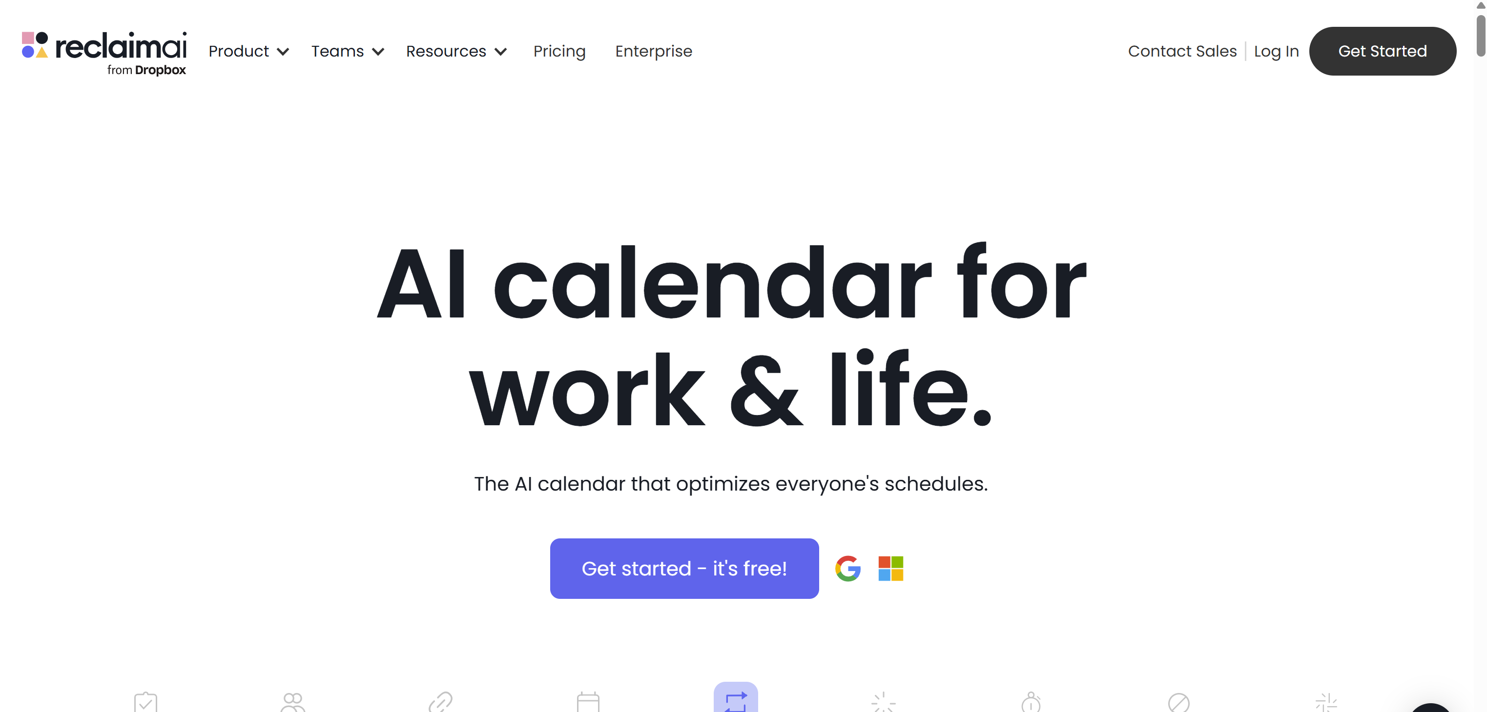 Reclaim.ai interface